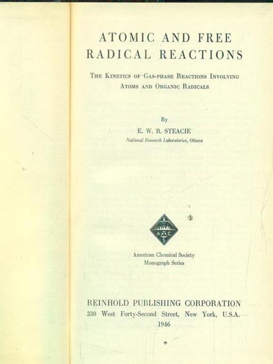 atomic and free radical reactions - copertina