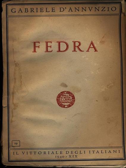 Fedra - Gabriele D'Annunzio - copertina