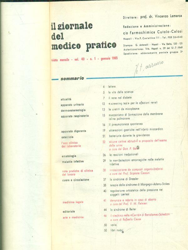 Il giornale del medico pratico 1965