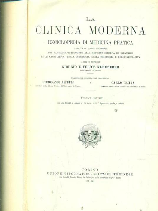La clinica moderna vol VII / R-S - copertina