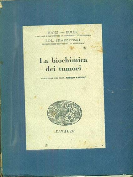 La biochimica dei tumori - copertina