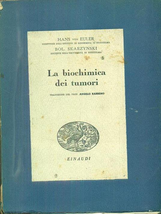 La biochimica dei tumori - copertina