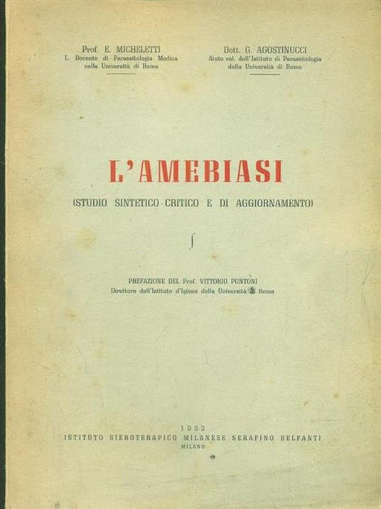 L' amebiasi - Emma Micheletti - copertina