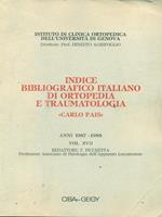 indice bibliografico italiano di ortopedia e traumatologia anni 1987-1988 vol XVII