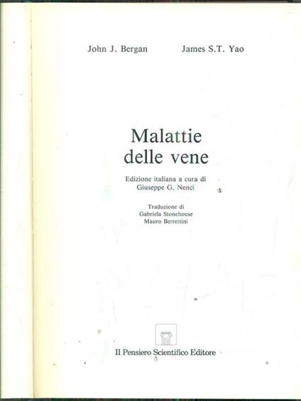 Malattie delle vene - O. Bergani - copertina