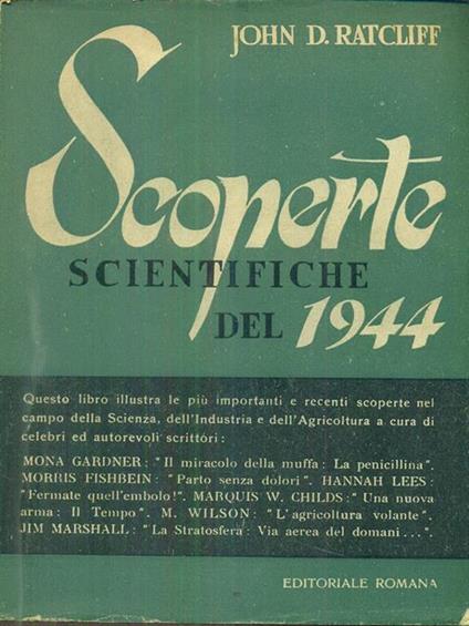 scoperte scientifiche del 1944 - copertina