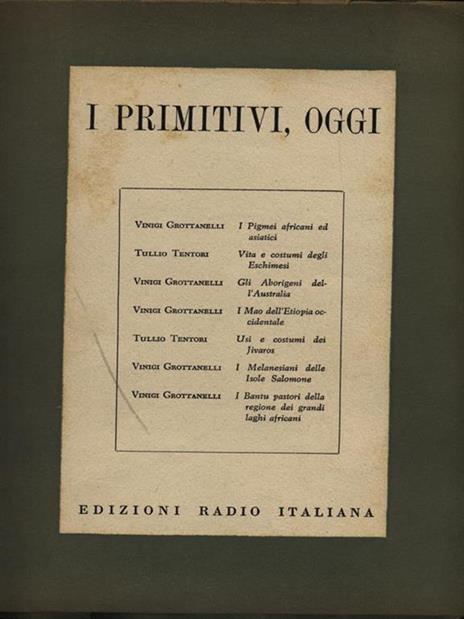 I primitivi, oggi - copertina
