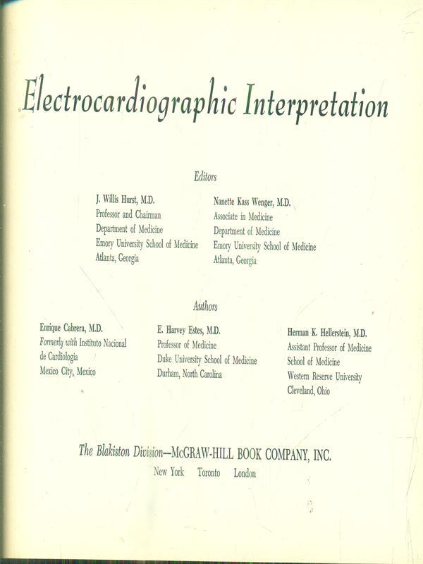 electrocardiographic interpretation
