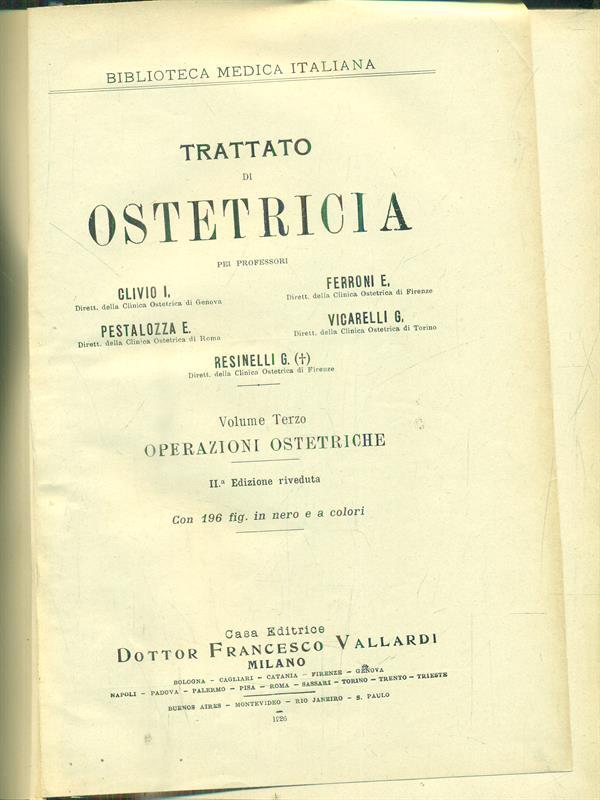 Trattato di Ostetricia 3vv