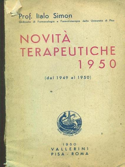 Novità terapeutiche 1950 - Ives R. Simon - copertina