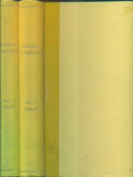 Quaderni Lo smeraldo vol I II - copertina