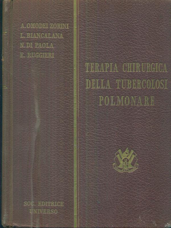 terapia chirurgica della tubercolosi polmonare