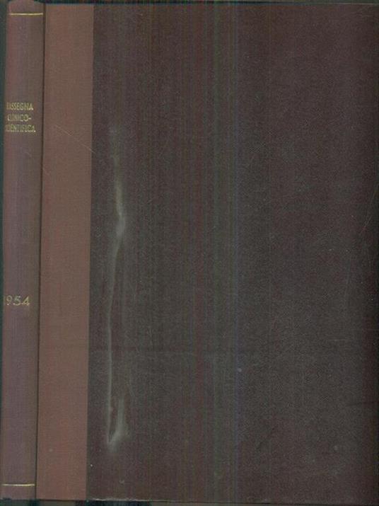 rassegna clinico scientifica 1954 - copertina