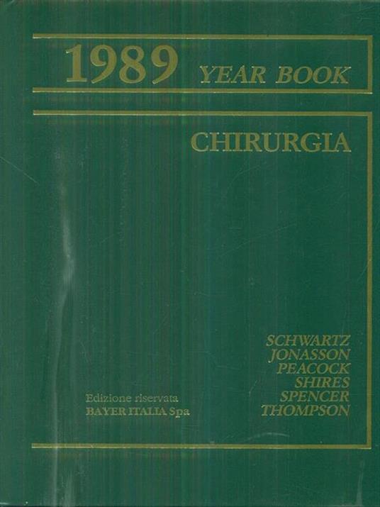 Year book chirurgia 1989 - copertina