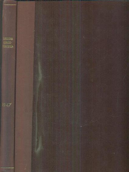 rassegna clinico scientifica 1947 - copertina