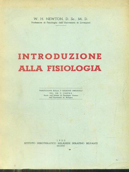 introduzione alla fisiologia - copertina