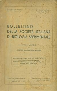 bollettino della società italiana di biologia sperimentale vol XXV. N 4-5 / Aprile-maggio 1949 - 2