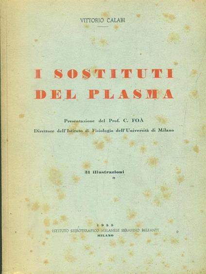 I sostituti del plasma - Vittorio Calabi - copertina