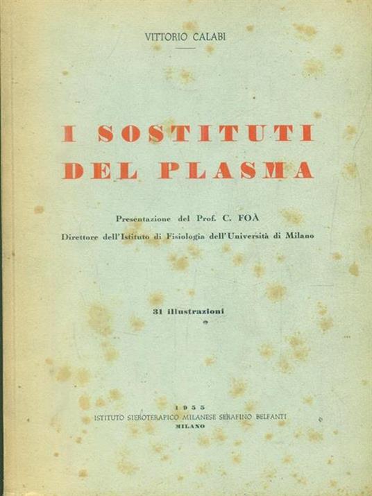 I sostituti del plasma - Vittorio Calabi - copertina