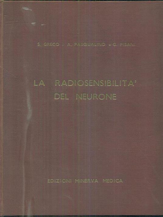 La radiosensibilità del neurone - copertina