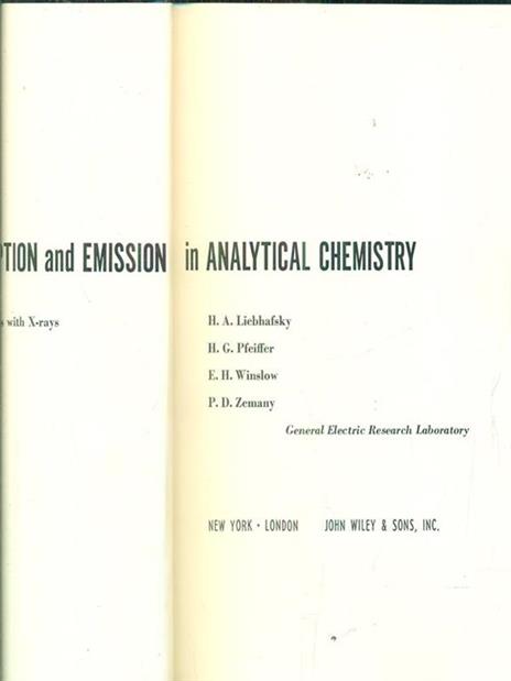 X-Ray absorption and emission in analytical chemistry - copertina