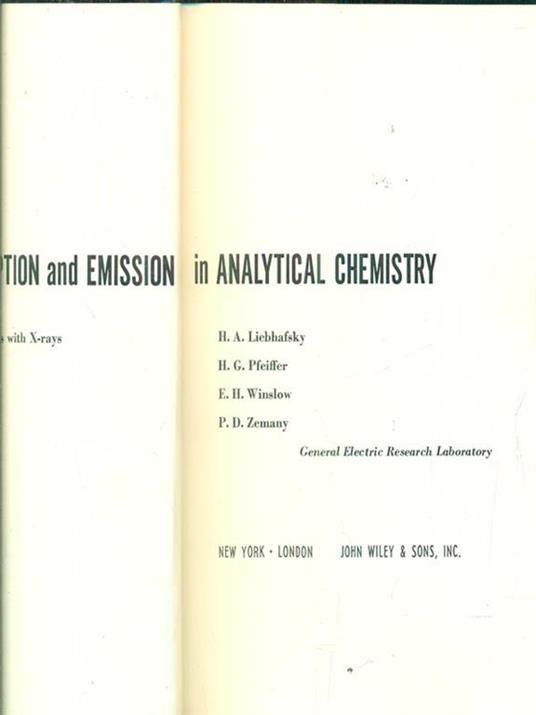 X-Ray absorption and emission in analytical chemistry - copertina