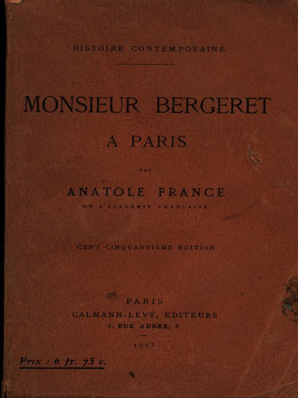 Monsieur Bergeret a Paris