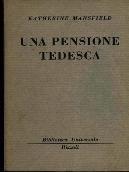 Una pensione tedesca - Katherine Mansfield - copertina