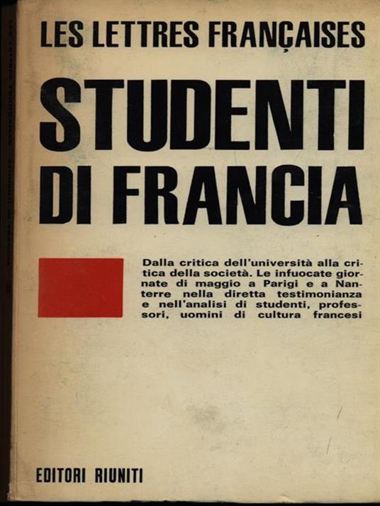 Studenti di Francia - copertina