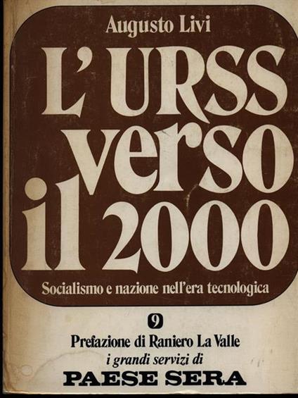 L' URSS verso il 2000 - Augusto Livi - copertina