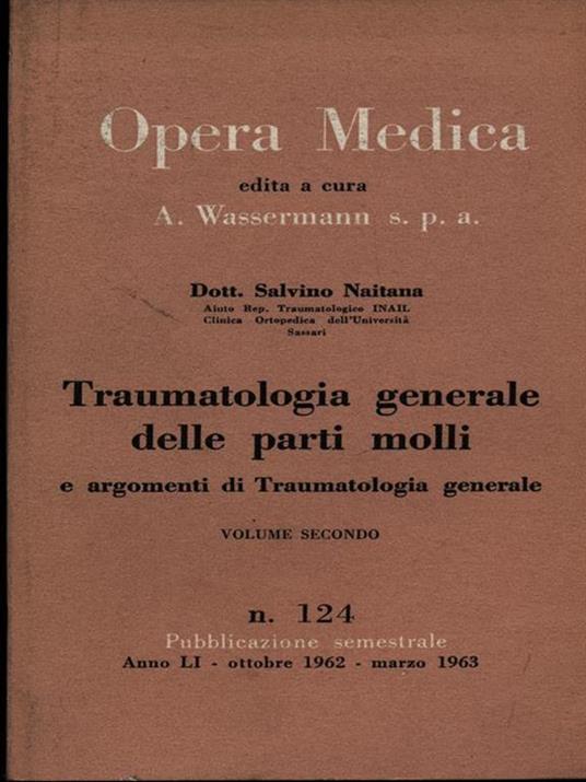 Traumatologia delle parti molli vol. 2 - Salvino Naitana - copertina