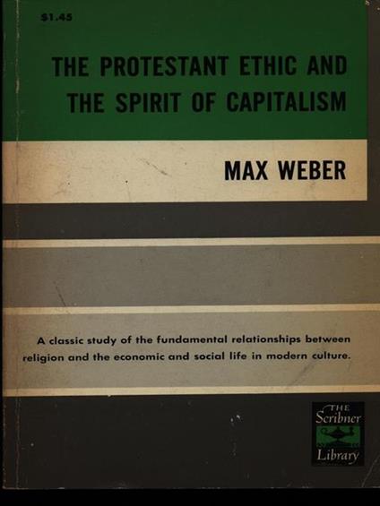 The protestant ethic and the spirit of capitalism - Max Weber - copertina