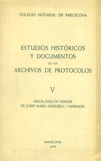 Estudios historicos y documentos de los archivos de protocolos V - 2