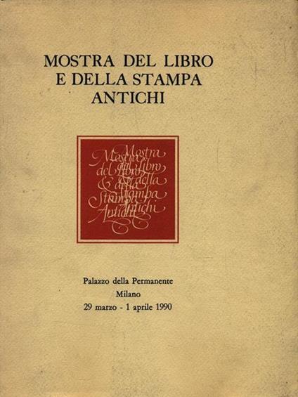 Mostra del Libro e della Stampa Antichi - copertina