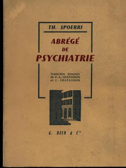 Abregè de psychiatrie - Theophil Spoerri - copertina