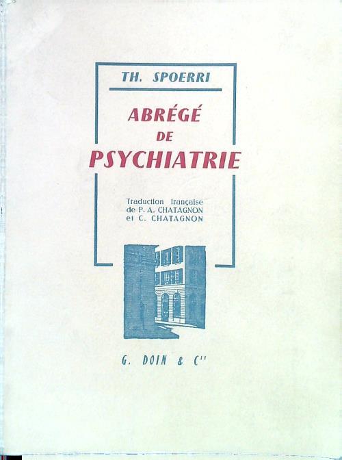 Abregè de psychiatrie
