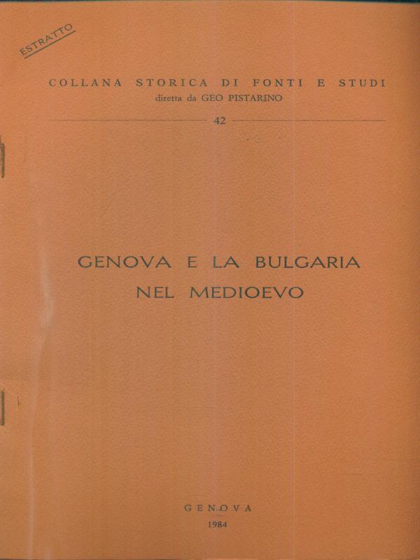 Genova e la bulgaria nel medievo. estratto