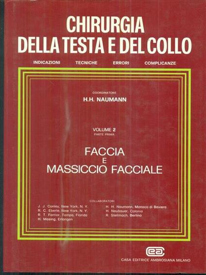 Chirurgia della testa e del collo 2 parte prima - copertina