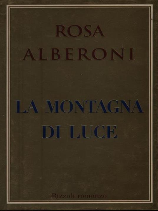 La montagna di luce - Rosa Alberoni - copertina