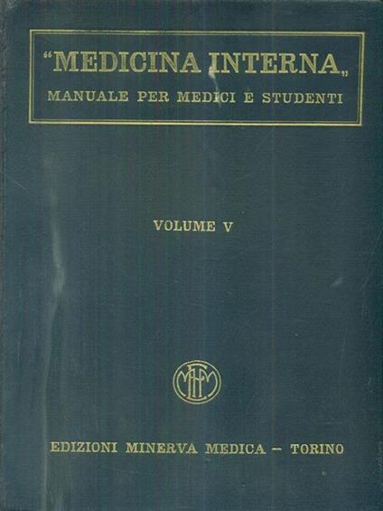Medicina interna vol V - Angelo Ceconi - copertina
