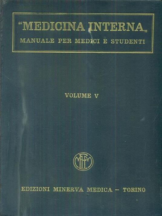 Medicina interna vol V - Angelo Ceconi - copertina