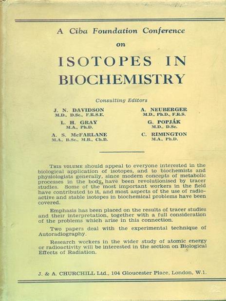 Isotopes in biochemistry - copertina