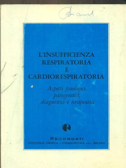 L' insufficienza respiratoria e cardiorespiratoria - copertina