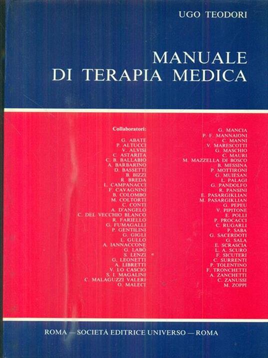 Manuale di terapia medica - Ugo Teodori - copertina