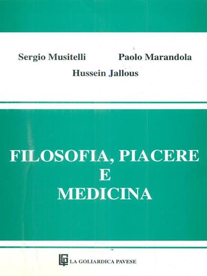 Filosofia, piacere e medicina - copertina