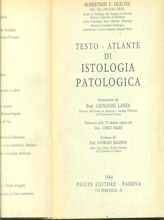 testo atlante di istologia patologica - copertina