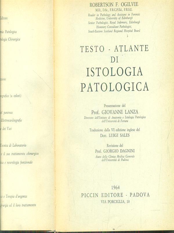 testo atlante di istologia patologica