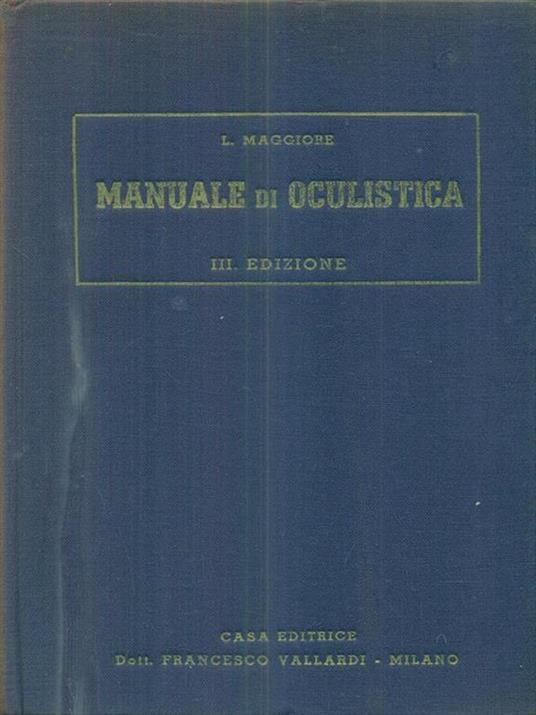 Manuale di oculistica - Luigi Maggiore - copertina