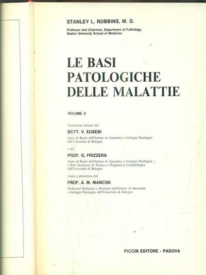 Le basi patologiche delle malattie vol 2 - copertina