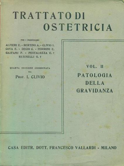 trattato di ostetricia vol II - I. Clivio - copertina